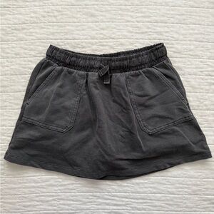 Black Elastic Waist Mini Skirt